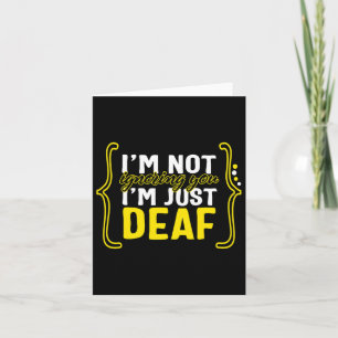 Awareness Month Asl Language Support Not Ignoring Card