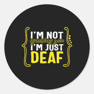Awareness Month Asl Language Support Not Ignoring  Classic Round Sticker