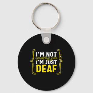 Awareness Month Asl Language Support Not Ignoring  Key Ring
