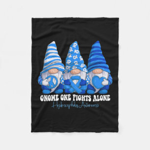 Awareness Month Blue Ribbon Gnomies Support Fleece Blanket