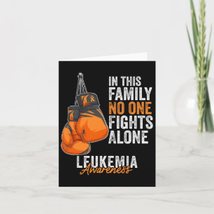 Awareness Month Boxing Gloves Orange Ribbon Card