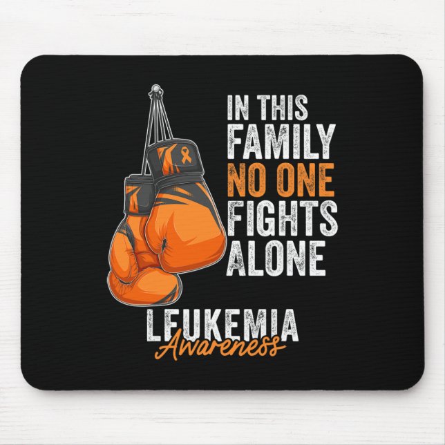 Awareness Month Boxing Gloves Orange Ribbon  Mouse Pad (Front)