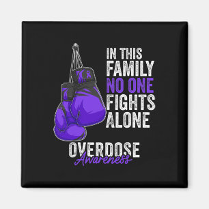 Awareness Month Boxing Gloves Purple Ribbon  Magnet