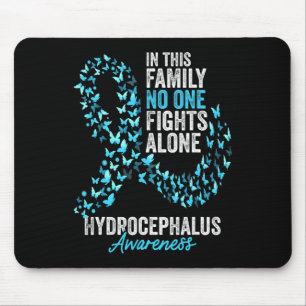 Awareness Month Butterflies Light Blue Ribbon Mouse Pad