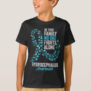 Awareness Month Butterflies Light Blue Ribbon T-Shirt