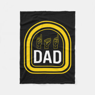 Awareness Month Dad Asl Father's Day Gift Trendy D Fleece Blanket