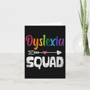 Awareness Month Dyslexia Teacher Therapist Card
