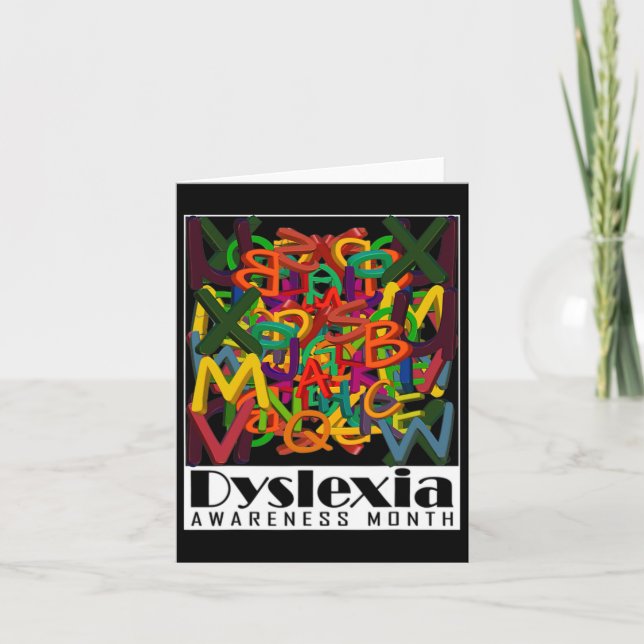 Awareness Month Funny Mixed Letters  Card (Front)