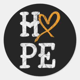 Awareness Month Hope Vintage Blood Cancer 2  Classic Round Sticker