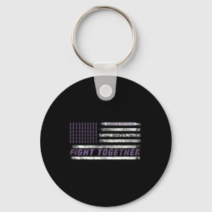 Awareness Month I End Purple Ribbon Elephant 3  Key Ring