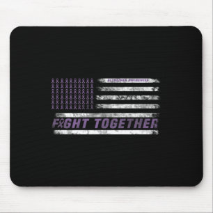Awareness Month I End Purple Ribbon Elephant 3  Mouse Pad