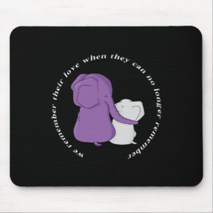 Awareness Month I End Purple Ribbon Elephant 4  Mouse Pad