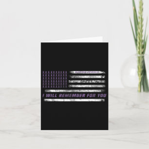 Awareness Month I End Purple Ribbon Elephant 5 Card