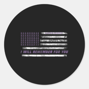Awareness Month I End Purple Ribbon Elephant 5 Classic Round Sticker
