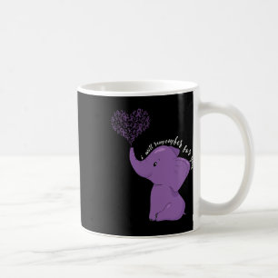 Awareness Month I End Purple Ribbon Elephant Coffee Mug
