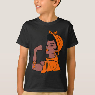 Awareness Month Orange Ribbon Warriors Women Gift T-Shirt
