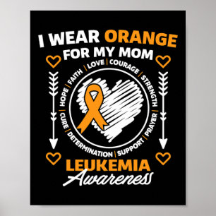 Awareness Month Support I Wear Orange For My Mum Poster