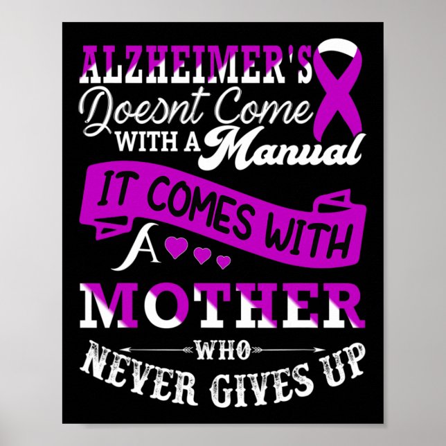 Awareness Mother Support Heimer Warrior Mum  Poster (Front)