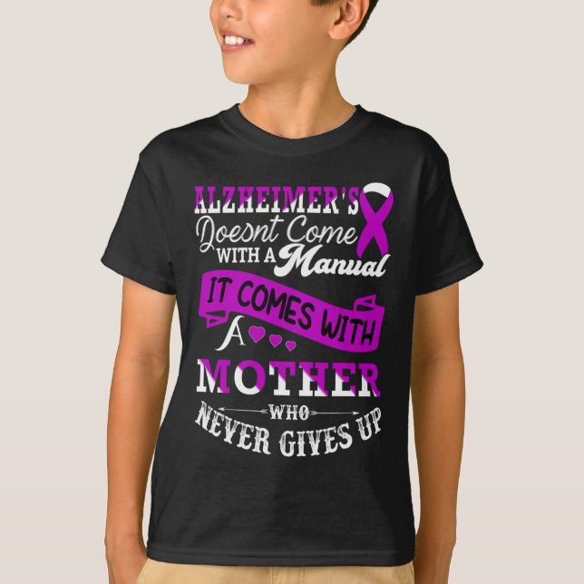 Awareness Mother Support Heimer Warrior Mum  T-Shirt (Front)