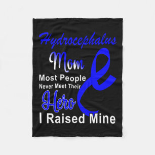 Awareness Mum Blue Ribbon Mother Support  Fleece Blanket