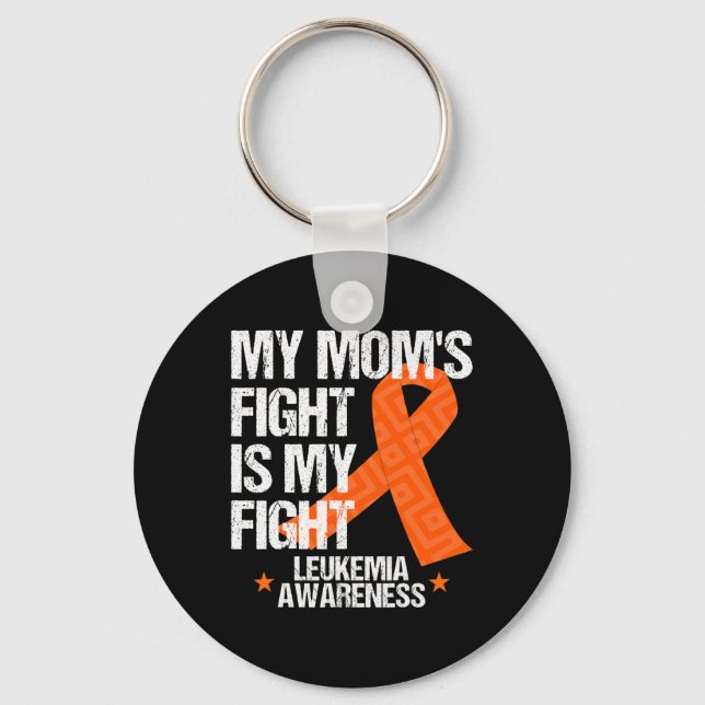 Awareness Mum Fight Orange Ribbon Gift Idea  Key Ring (Front)