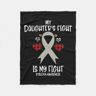 Awareness My Daughter's Fight Is My Fight Mum  Fleece Blanket