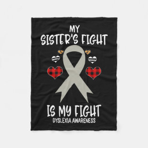 Awareness My Sister's Fight Is My Fight Fleece Blanket