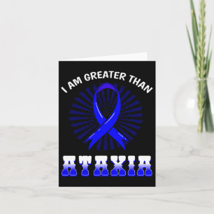 Awareness Neurological Sign Hemiataxia Blue Ribbon Card