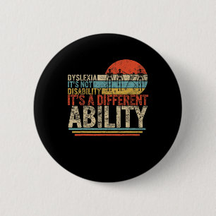 Awareness Not Disability Different Dabbing Skeleto 6 Cm Round Badge