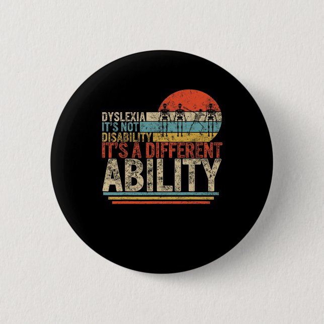 Awareness Not Disability Different Dabbing Skeleto 6 Cm Round Badge (Front)