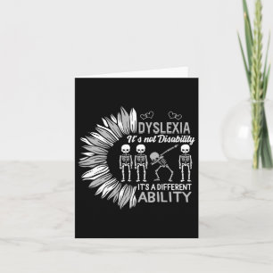 Awareness Not Disability Different Dabbing Skeleto Card
