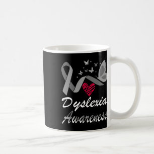 Awareness October Silver Ribbon Dyslexic Teacher Coffee Mug