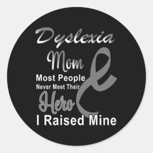 Awareness October Silver Ribbon Mum Support  Classic Round Sticker