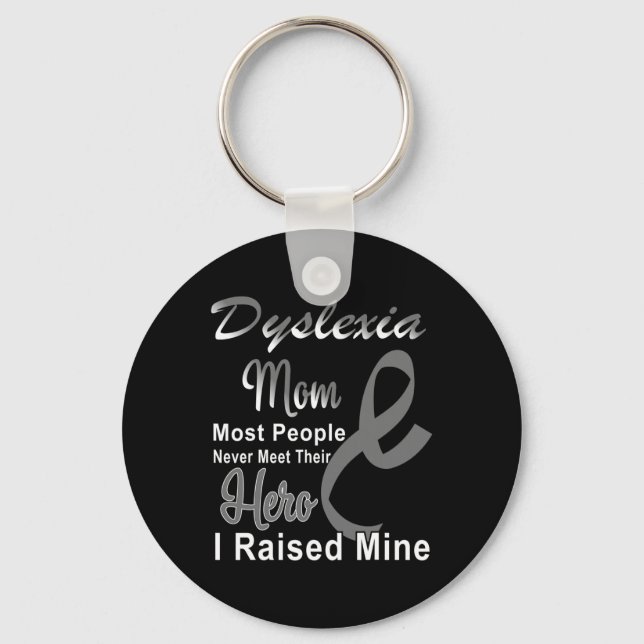 Awareness October Silver Ribbon Mum Support  Key Ring (Front)