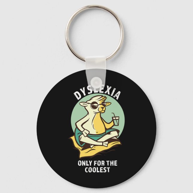 Awareness Only The Coolest Lama  Key Ring (Front)