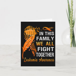 Awareness Orange Ribbon In This Family We All Figh Card