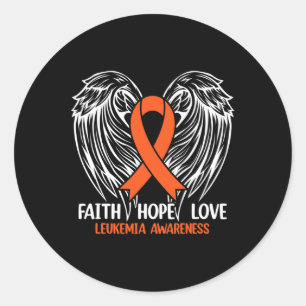 Awareness Orange Survivor Ribbon Men Women Warrior Classic Round Sticker