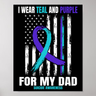 Awareness Prevention Dad Women Men American Flag Poster