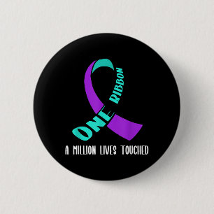 Awareness Prevention Support Survivor Month Design 6 Cm Round Badge