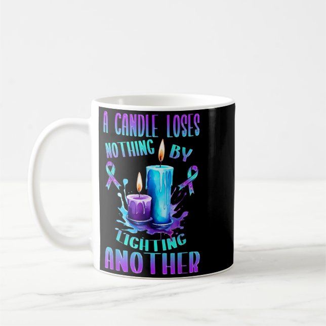 Awareness Prevention Support Survivor Month Design Coffee Mug (Left)