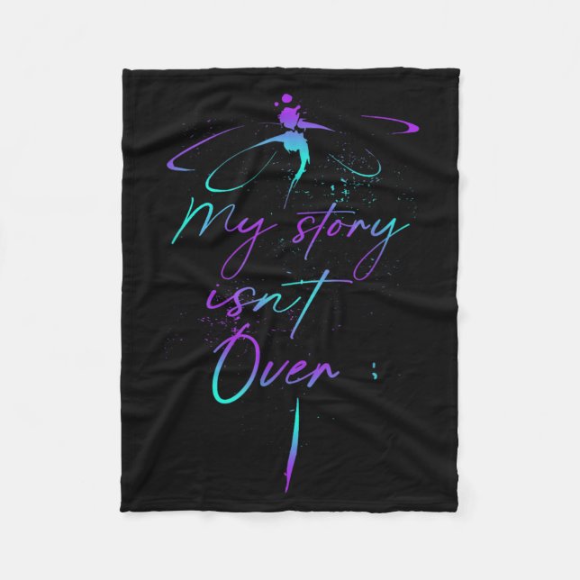 Awareness Prevention Support Survivor Month Design Fleece Blanket (Front)