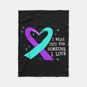 Awareness Prevention Support Survivor Month Image Fleece Blanket