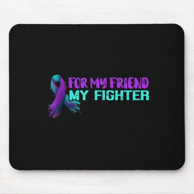 Awareness Prevention Support Survivor Month Wall Mouse Pad (Front)