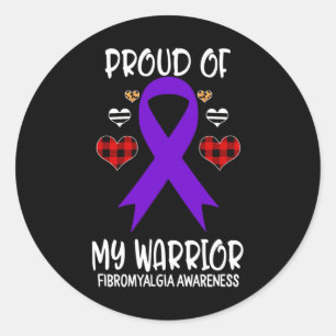 Awareness Proud Of My Warrior  Classic Round Sticker
