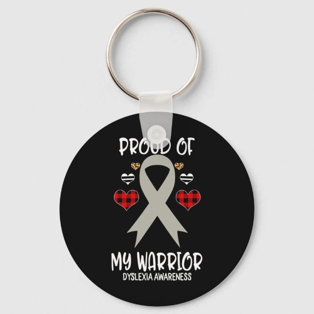 Awareness Proud Of My Warrior  Key Ring (Front)