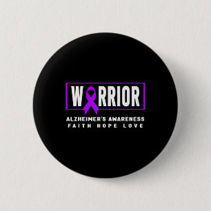 Awareness - Purple Heimer’s Warrior 6 Cm Round Badge