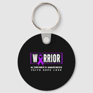 Awareness - Purple Heimer’s Warrior Key Ring