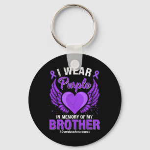Awareness Purple Memory Of My Brother 2  Key Ring