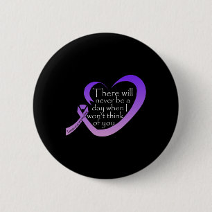 Awareness Purple Ribbon 6 Cm Round Badge
