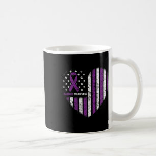 Awareness Purple Ribbon Durg Addiction Coffee Mug